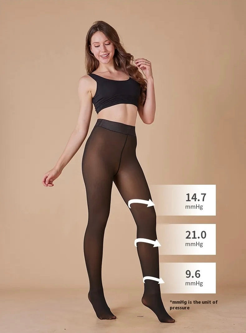 GOCUNE - Sheer Fleece-Lined Leggings