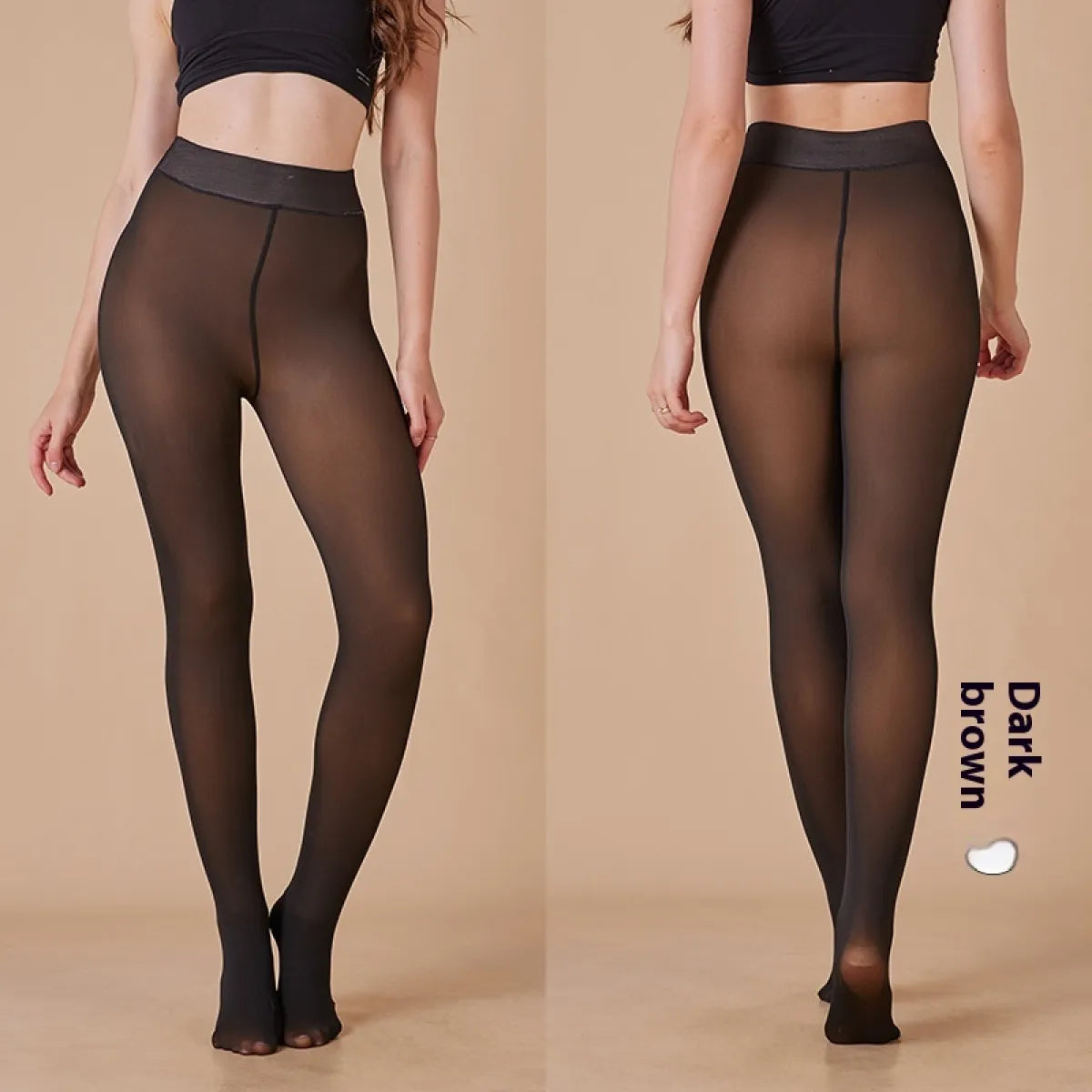 GOCUNE - Sheer Fleece-Lined Leggings