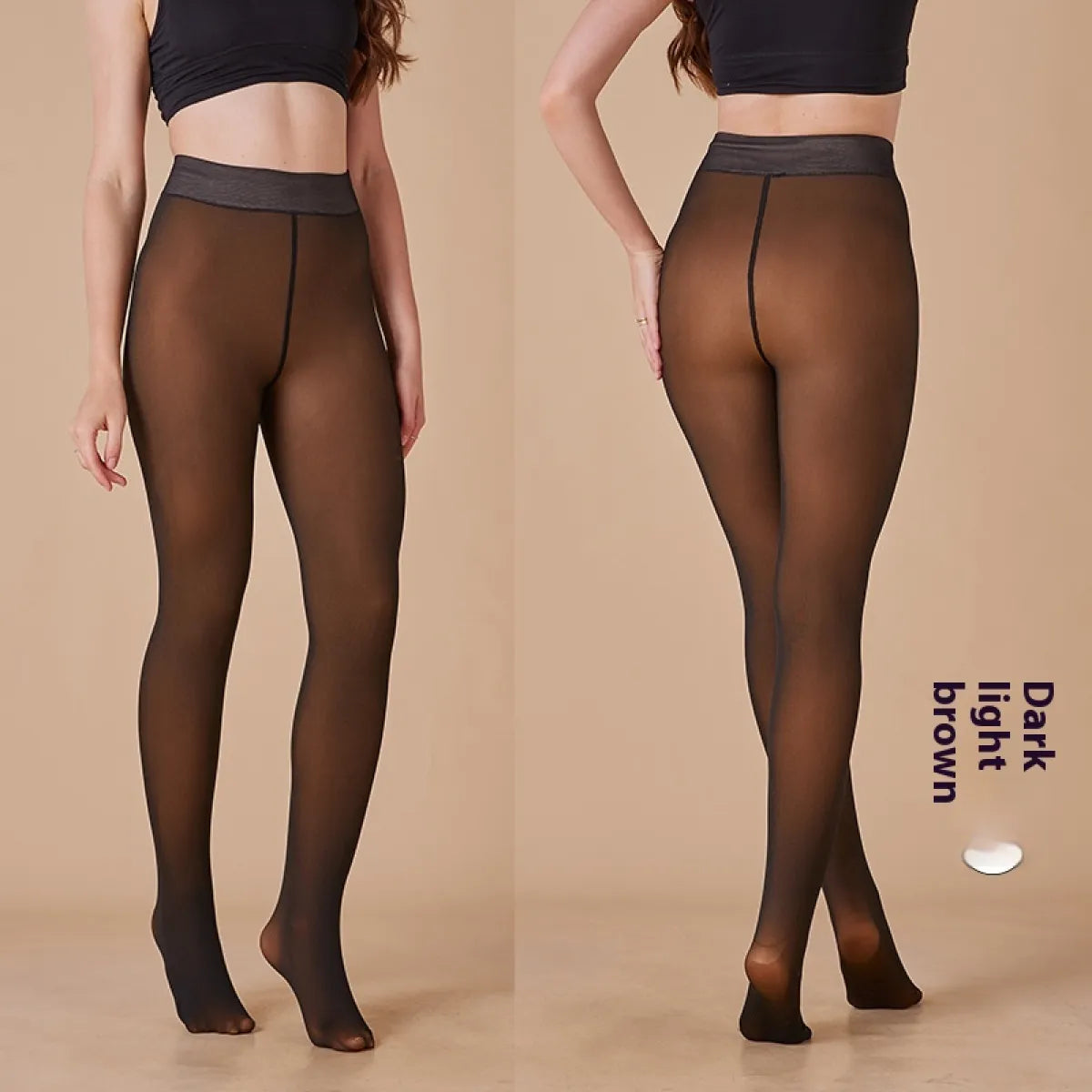 GOCUNE - Sheer Fleece-Lined Leggings