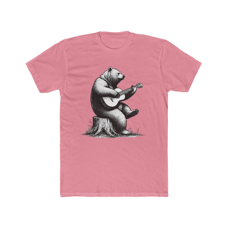 Bear Playing Guitar T-Shirt — Vintage Acoustic Bear Music Tee