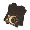 Moon & Autumn Florals Tee – Crescent Moon Floral Graphic T-Shirt