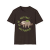 Sloth T-Shirt – “Not Fast Not Furious” Relaxed Animal Graphic Tee