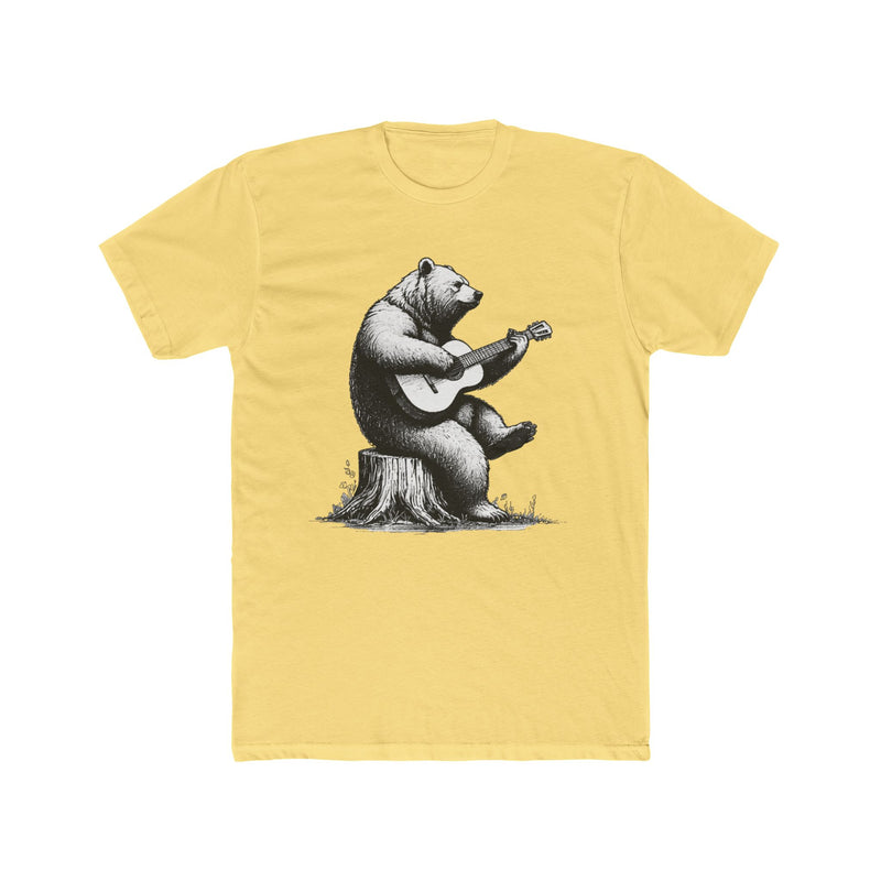 Bear Playing Guitar T-Shirt — Vintage Acoustic Bear Music Tee