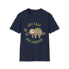 Sloth T-Shirt – “Not Fast Not Furious” Relaxed Animal Graphic Tee