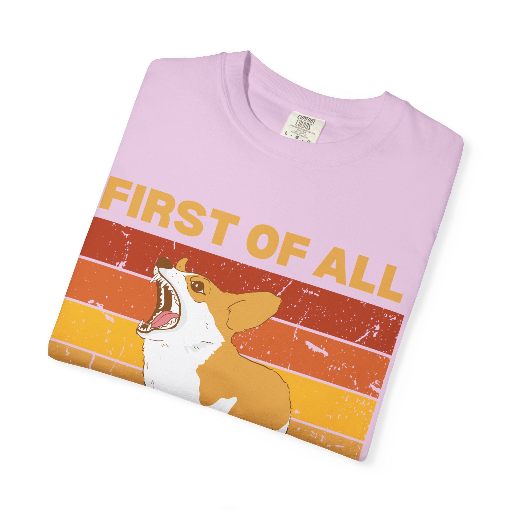 Corgi 'First of All I'm Delight' Retro Graphic T-Shirt