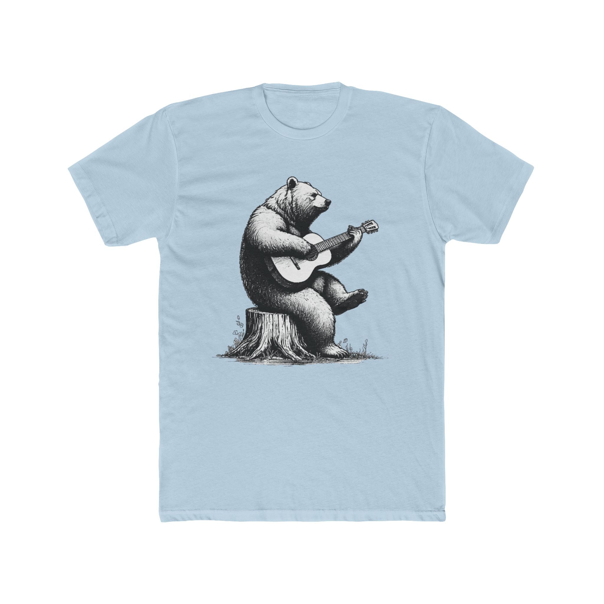 Bear Playing Guitar T-Shirt — Vintage Acoustic Bear Music Tee