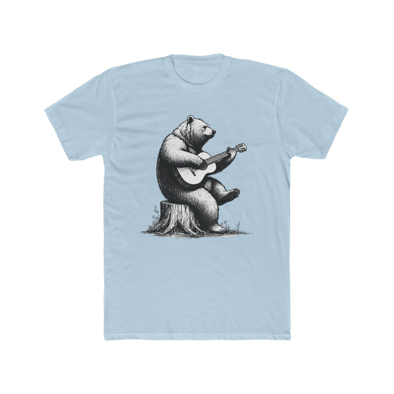 Bear Playing Guitar T-Shirt — Vintage Acoustic Bear Music Tee
