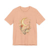 Moon & Autumn Florals Tee – Crescent Moon Floral Graphic T-Shirt