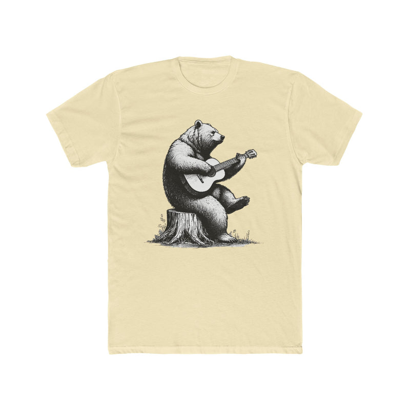 Bear Playing Guitar T-Shirt — Vintage Acoustic Bear Music Tee