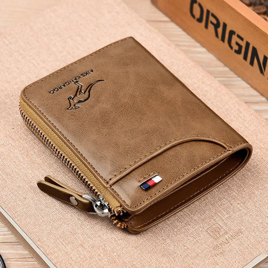 Aiks Kangaroo RFID Anti-Theft PU Leather Wallet