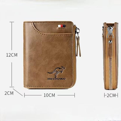Aiks Kangaroo RFID Anti-Theft PU Leather Wallet