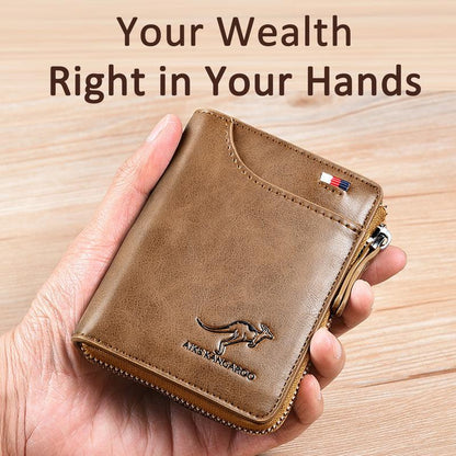 Aiks Kangaroo RFID Anti-Theft PU Leather Wallet