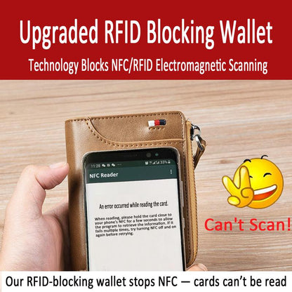 Aiks Kangaroo RFID Anti-Theft PU Leather Wallet