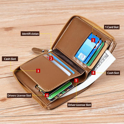 Aiks Kangaroo RFID Anti-Theft PU Leather Wallet