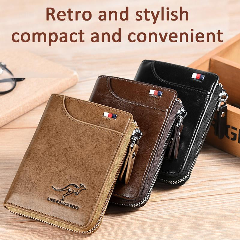 Aiks Kangaroo RFID Anti-Theft PU Leather Wallet
