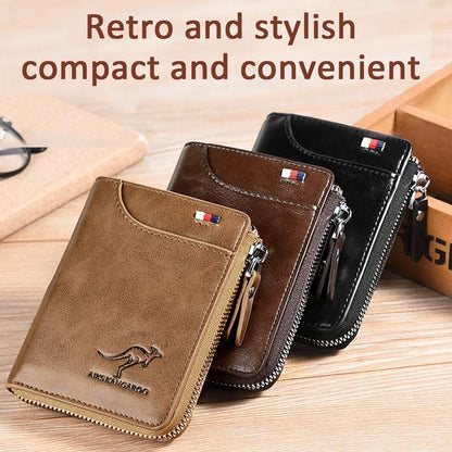 Aiks Kangaroo RFID Anti-Theft PU Leather Wallet