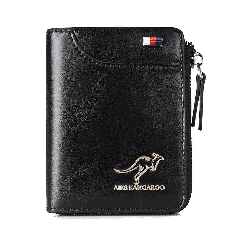 Aiks Kangaroo RFID Anti-Theft PU Leather Wallet