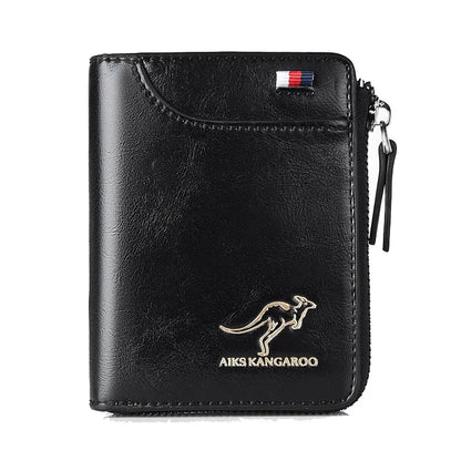 Aiks Kangaroo RFID Anti-Theft PU Leather Wallet
