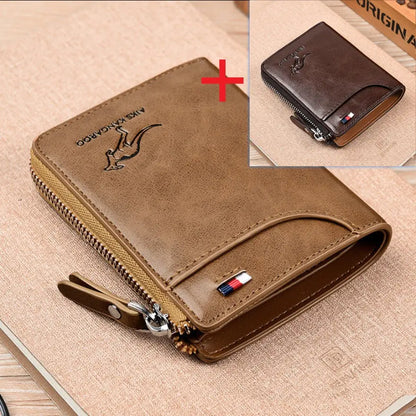 Aiks Kangaroo RFID Anti-Theft PU Leather Wallet